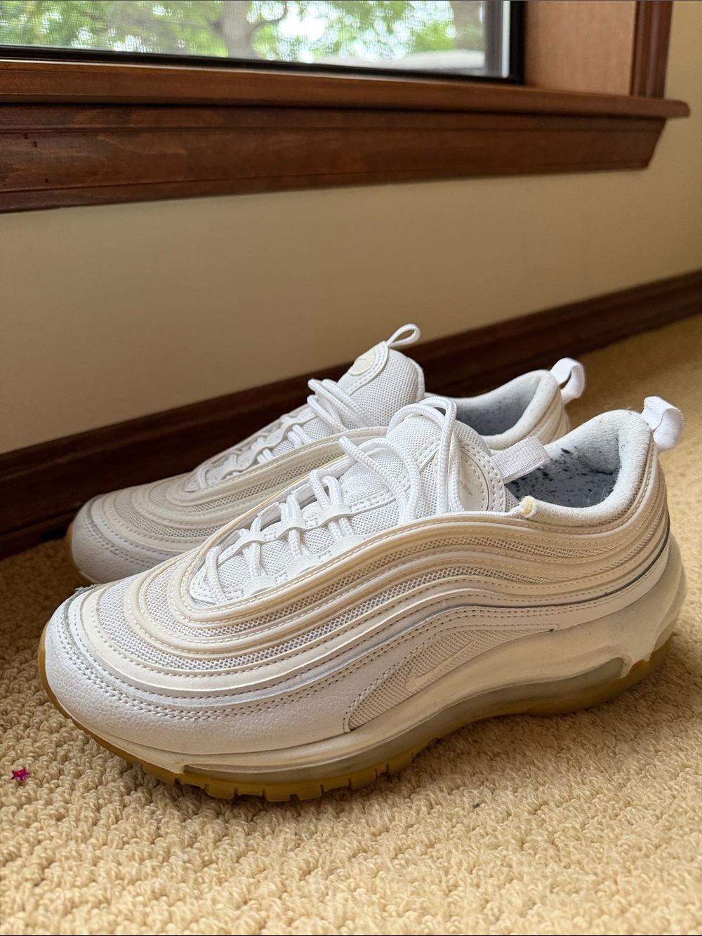 Nike AirMax ‘97 - Triple White - Womens 8.5, Men’s 6.5